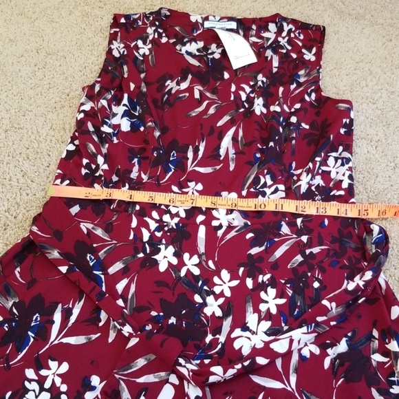 NWT! CHARTER Club Cranberry Printed Size PS Dress - Picture 8 of 8